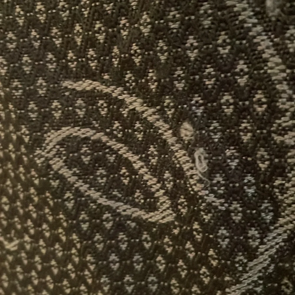 Versace Black and Charcoal Gray Geographic Medusa Fringed Scarf